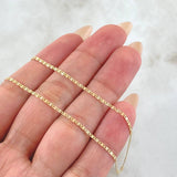 Flat Anchor Chain 1.75gr / 19 3/4 in / Three Golds +3 18K
