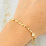 Pulso GC Trebol 2.2gr / 7 in / Oro Amarillo 18K *