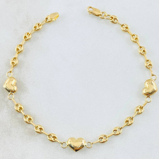 Pulso GC Corazón 2.25gr / 7 in / Oro Amarillo 18K *