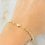 Pulso GC Corazón 2.1gr / 6 1/2 in / Oro Amarillo 18K