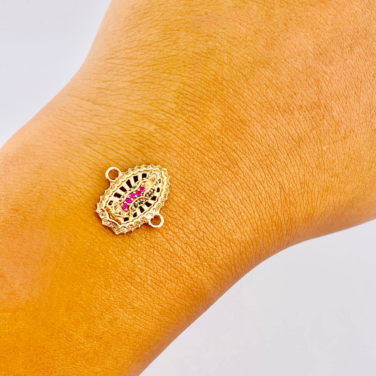 Herraje Virgen de Guadalupe 1.6g / 1 in Oro Amarillo 18K