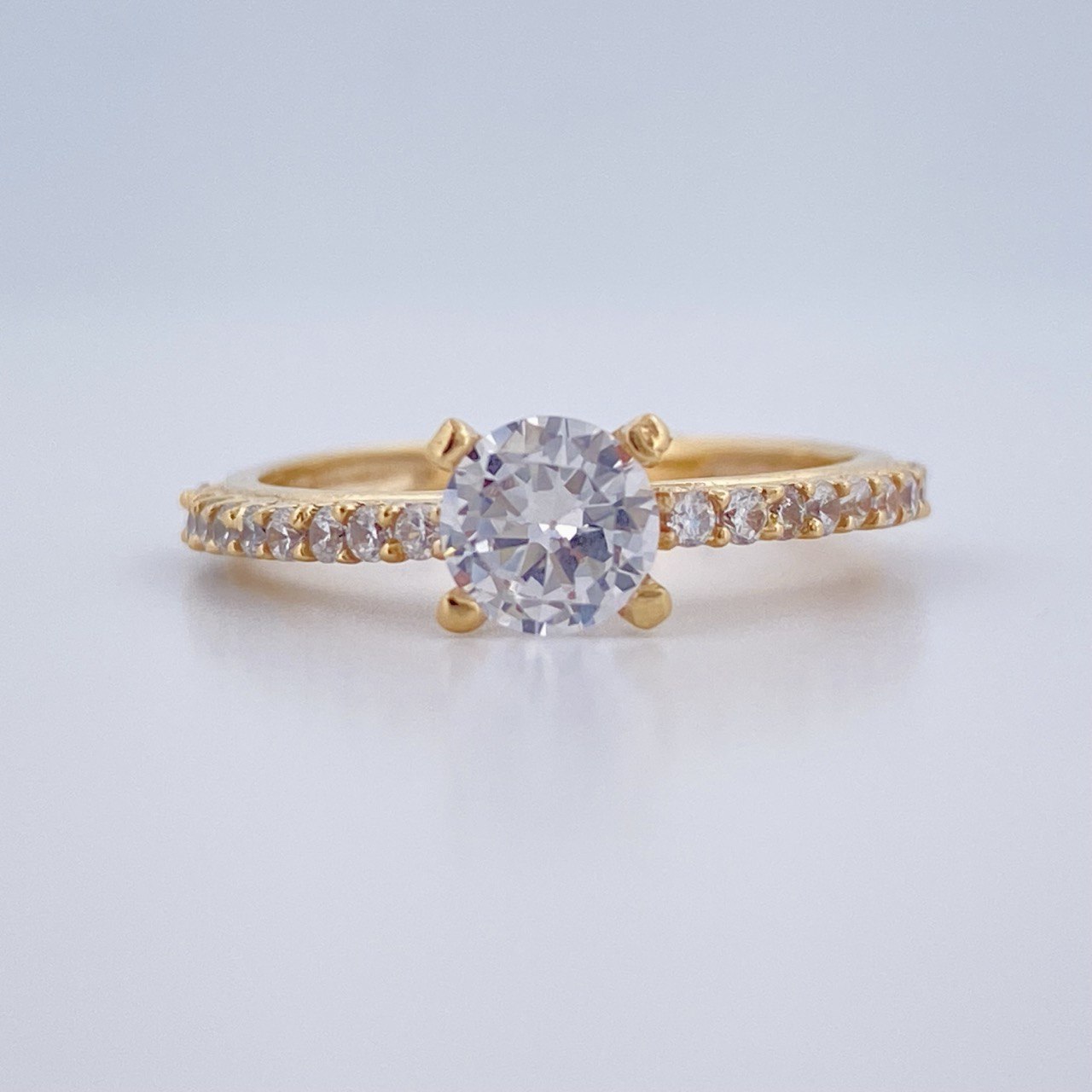 Anillo Solitario Churumbela 2.6gr / T7 / Oro Amarillo 18K $