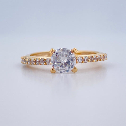 Anillo Solitario Churumbela 2.6gr / T7 / Oro Amarillo 18K $