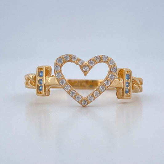 Anillo Corazon 2.6gr / T7 3/4 / Oro Amarillo 18K $