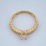 Anillo Solitario Tupido 2.45gr / T7 1/2 / Oro Amarillo 18K $