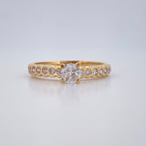 Anillo Solitario Tupido 2.45gr / T7 1/2 / Oro Amarillo 18K $
