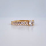 Anillo Solitario Tupido 2.45gr / T7 1/2 / Oro Amarillo 18K $