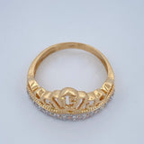 Anillo Corona 15s 2.65gr / T6 / Dos Oros Amarillo Blanco 18K $
