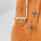 Anillo Corona 15s 2.65gr / T6 / Dos Oros Amarillo Blanco 18K $