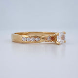 Solitaire Trio Ring 3.05gr / Size 7 1/4 / 18K Gold $