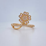 Gold Petal Ring 2.95gr / Size 7 1/2 / 18K Gold $