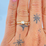Four Corners Ring 1.9gr / Size 6 1/4 / 18K Gold $