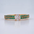 Green Charm Ring 3.15gr / Size 7 1/4 / 18K Gold $