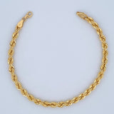 Rope Bracelet 4.75gr / 7.7in / +3 18K Gold $
