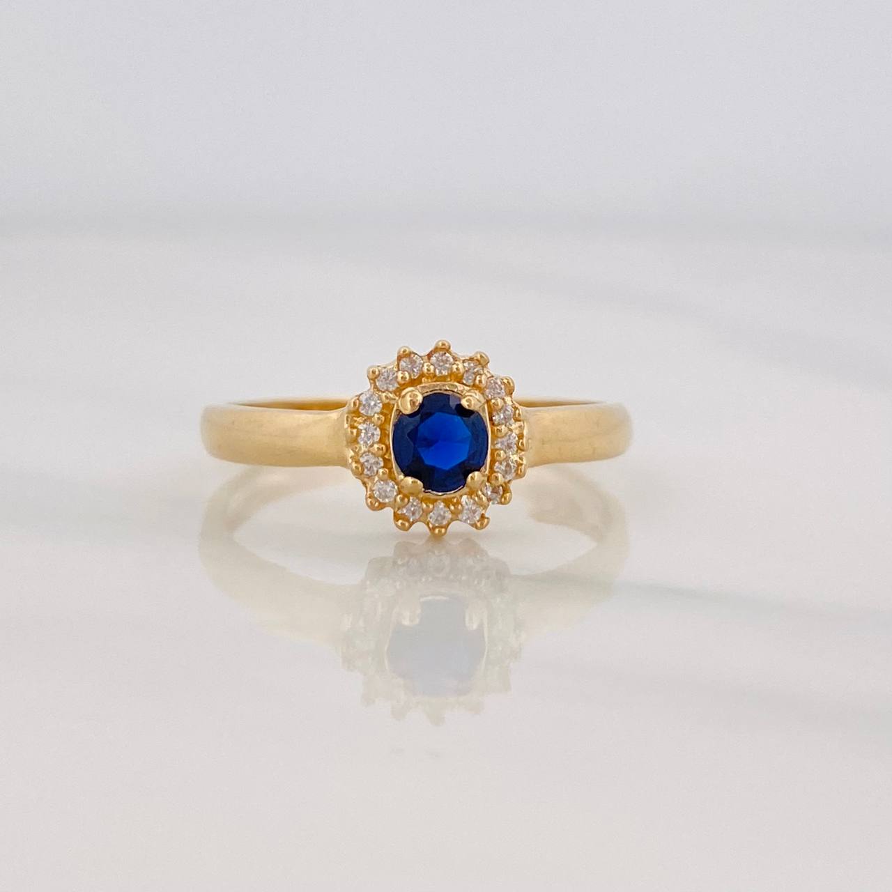 Anillo Halo Circulo 2.4g / T7 Oro Amarillo 18K