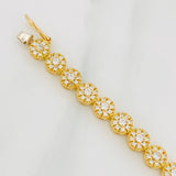 Bracelet Halo Tennis 10.9g / 6 in / 5.08mm Yellow Gold 18K
