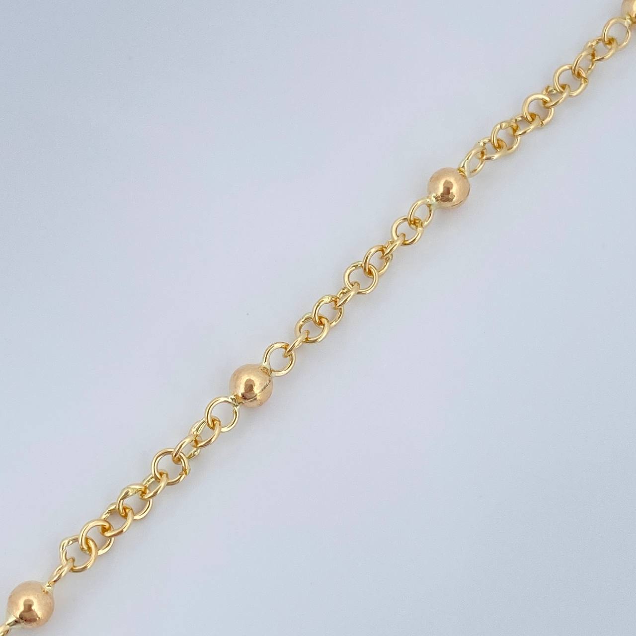 Denario Anklet 4.05gr / 10in / 18K Gold $