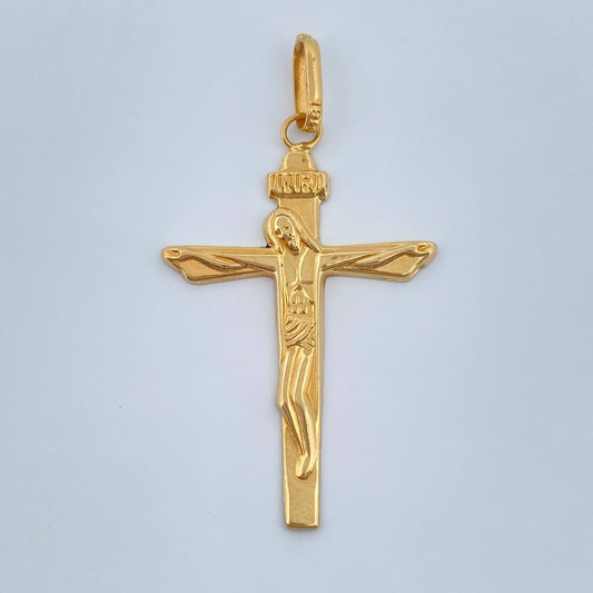 Pendant Cross Christ 1.5gr / 1.8in / 18K Gold +0$