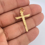 Pendant Cross Christ 1.5gr / 1.8in / 18K Gold +0$