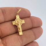 Pendant Cross Christ 2gr / 1 1/2 in / 18K Gold