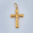 Pendant Cross Christ 1.45gr / 1.5in / 18K Gold Yellow &