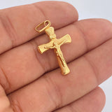 Dije Cruz Cristo 1.55gr / 1 1/2 in / Oro Amarillo 18K &