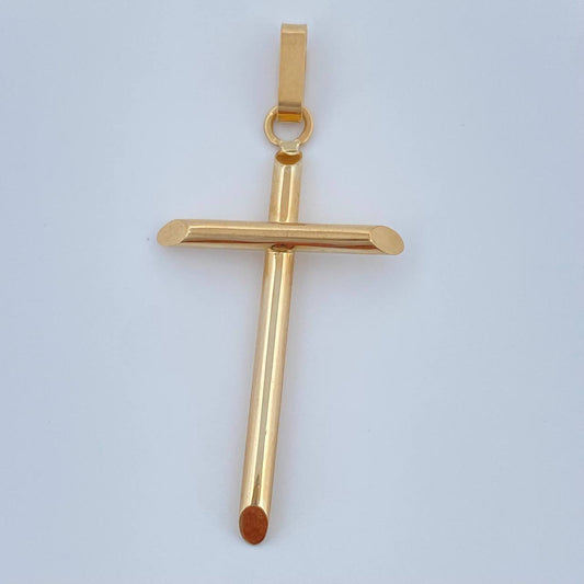 Dije Cruz 1.3gr / 1 1/2 in / Oro Amarillo 18K &