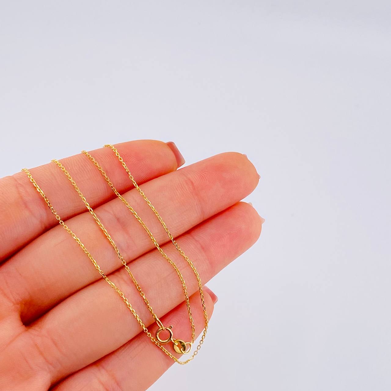 Cadena Aro Seguido 1.1 g / 17 3/4 in / 0.9 mm Oro Amarillo 18K