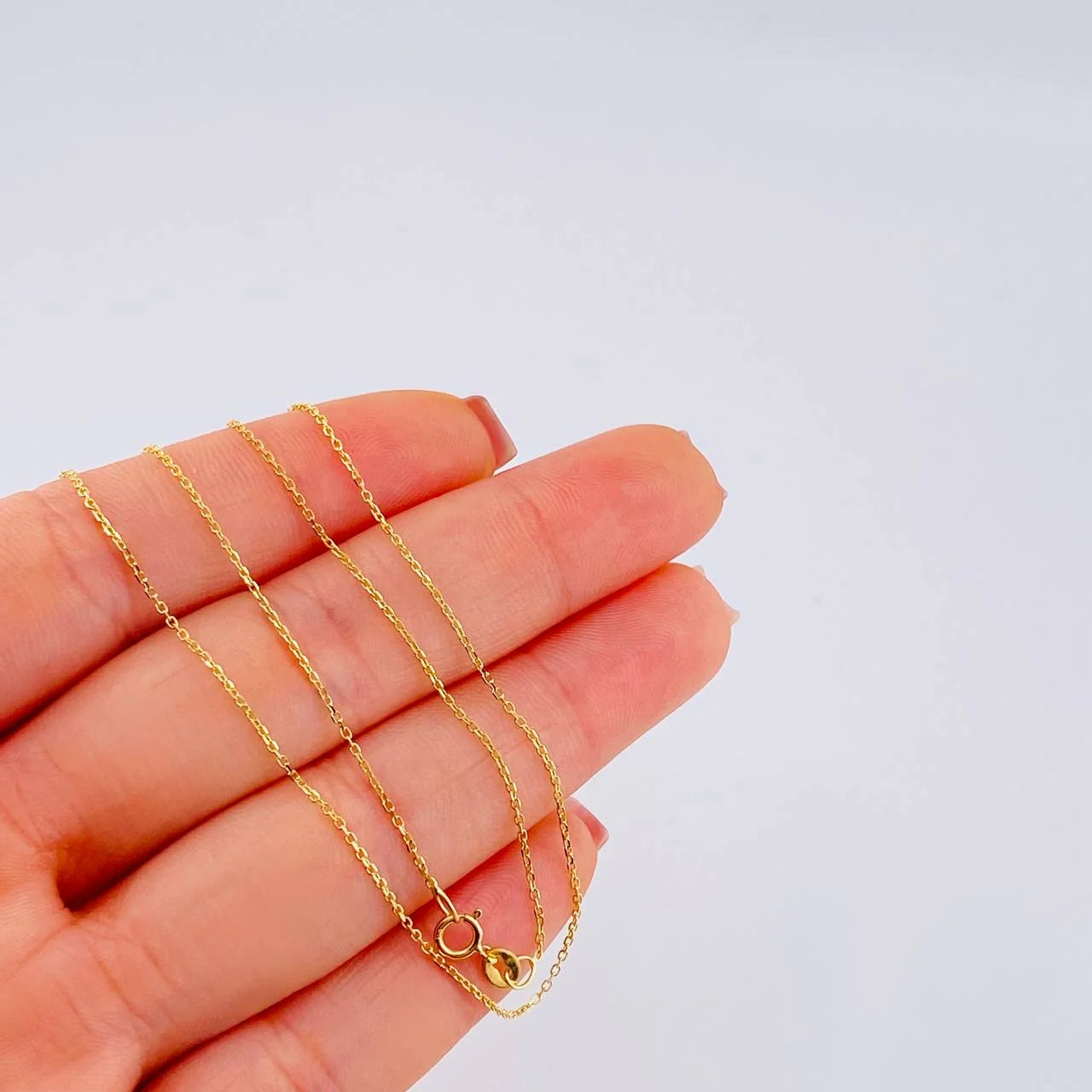Cadena Aro Seguido 1.1g / 18 in / 0.3mm Oro Amarillo 18K