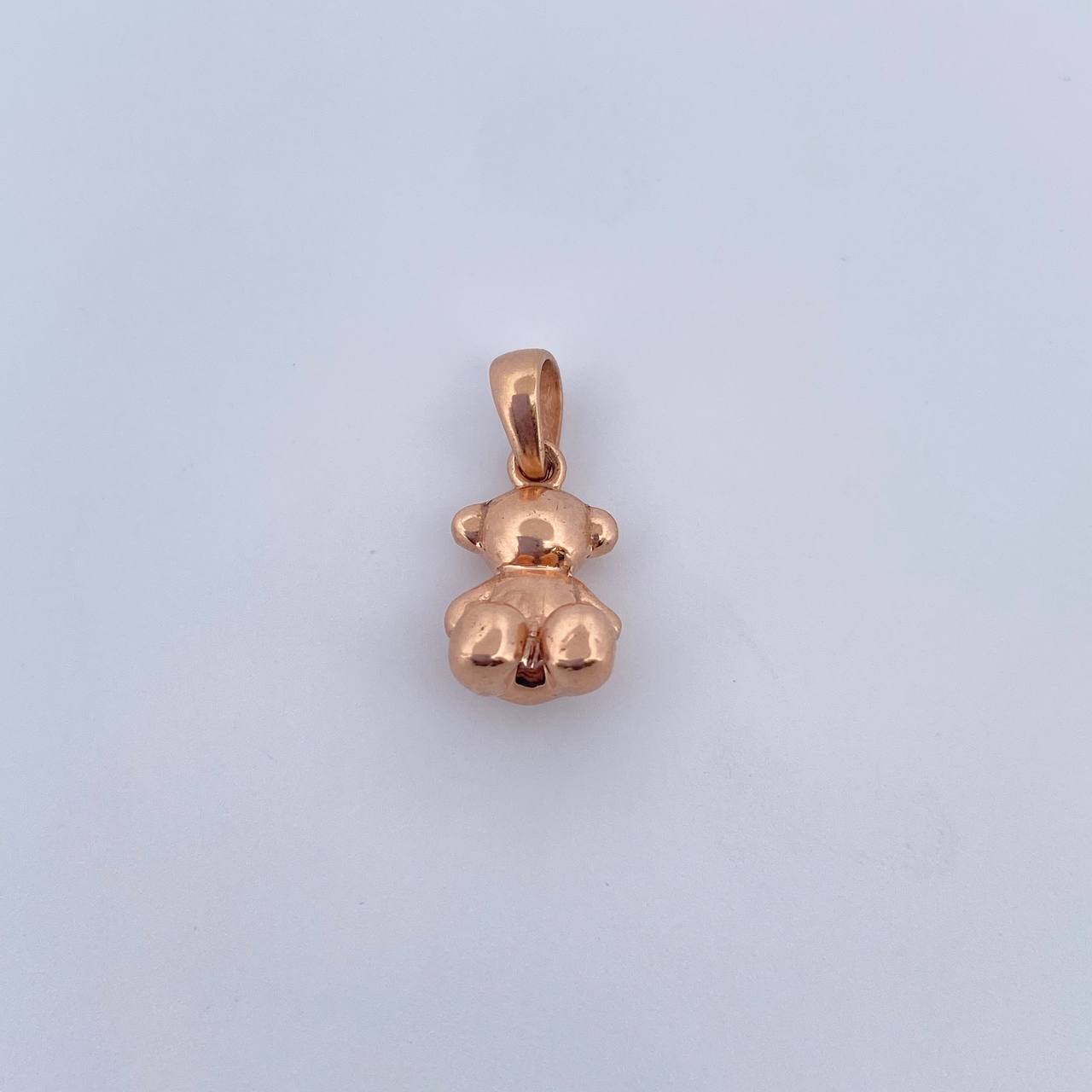 Pendant Faceless Bear 1.9gr / 1.7cm / Smooth 18K Rose Gold &