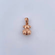 Pendant Faceless Bear 1.9gr / 1.7cm / Smooth 18K Rose Gold &