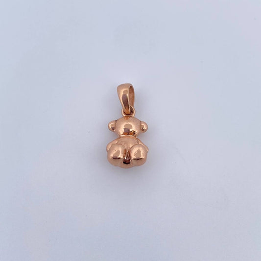 Pendant Faceless Bear 1.9gr / 1.7cm / Smooth 18K Rose Gold &