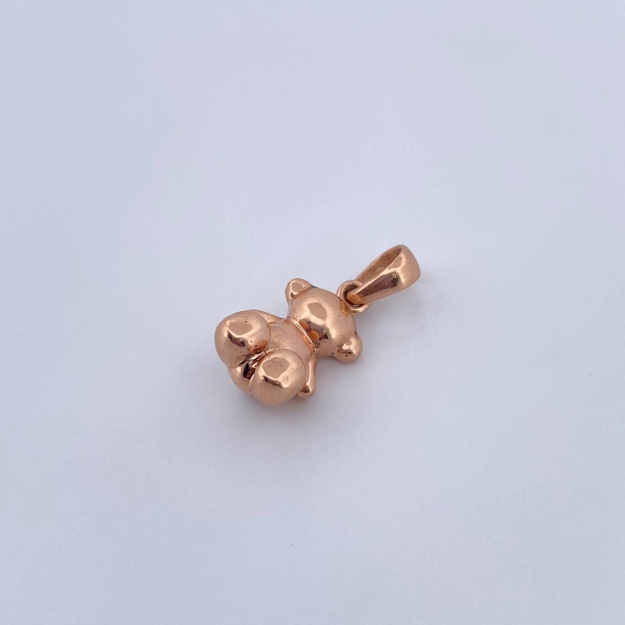 Pendant Faceless Bear 1.9gr / 1.7cm / Smooth 18K Rose Gold &