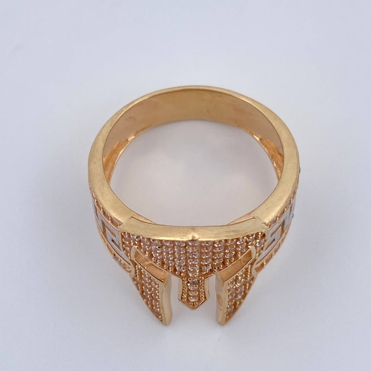 Anillo Casco Gladiador 8.25gr / T9 / Oro 18K $