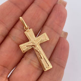 Pendant Christ Cross 1.85gr / 1.6in / 18K Gold $