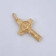Pendant Cross Christ Saint Benedict 2.05gr / 3.6cm (1.4in) / 18K Gold $
