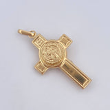 Pendant Cross Christ Saint Benedict 2gr / 3.5cm (1.4in) / 18K Gold $
