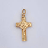 Pendant Cross Christ Saint Benedict 0.75gr / 2.5cm (1.0in) / 18K Gold $
