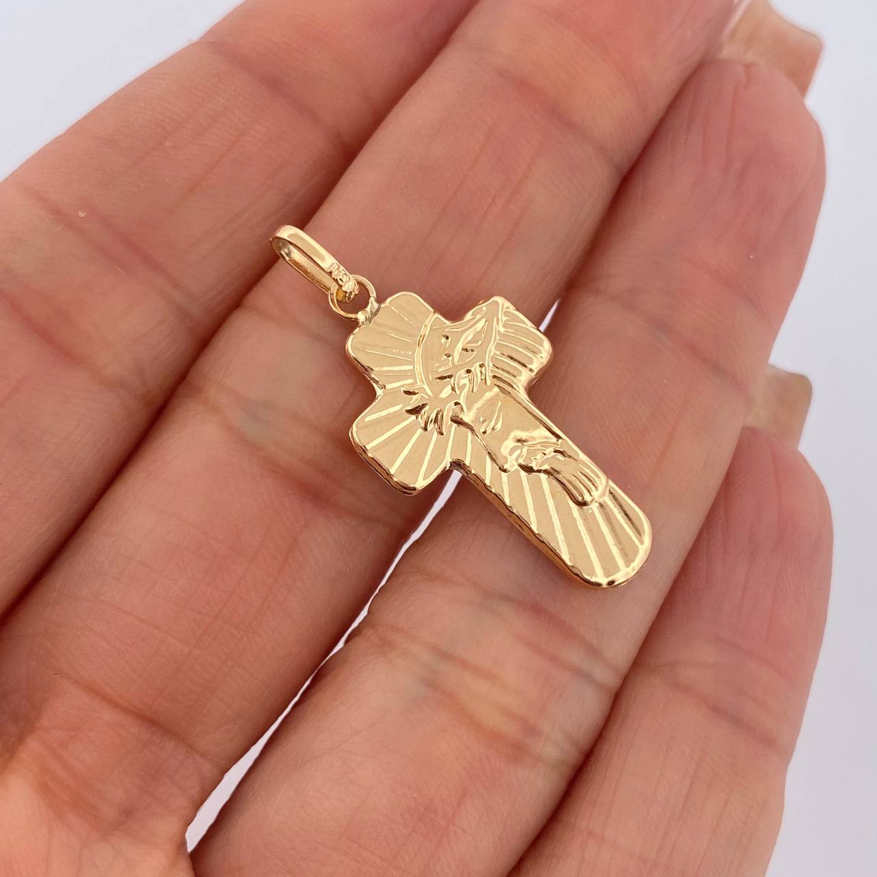 Dije Cruz Rostro Cristo 1.15gr / 3.2cm / Oro 18K $