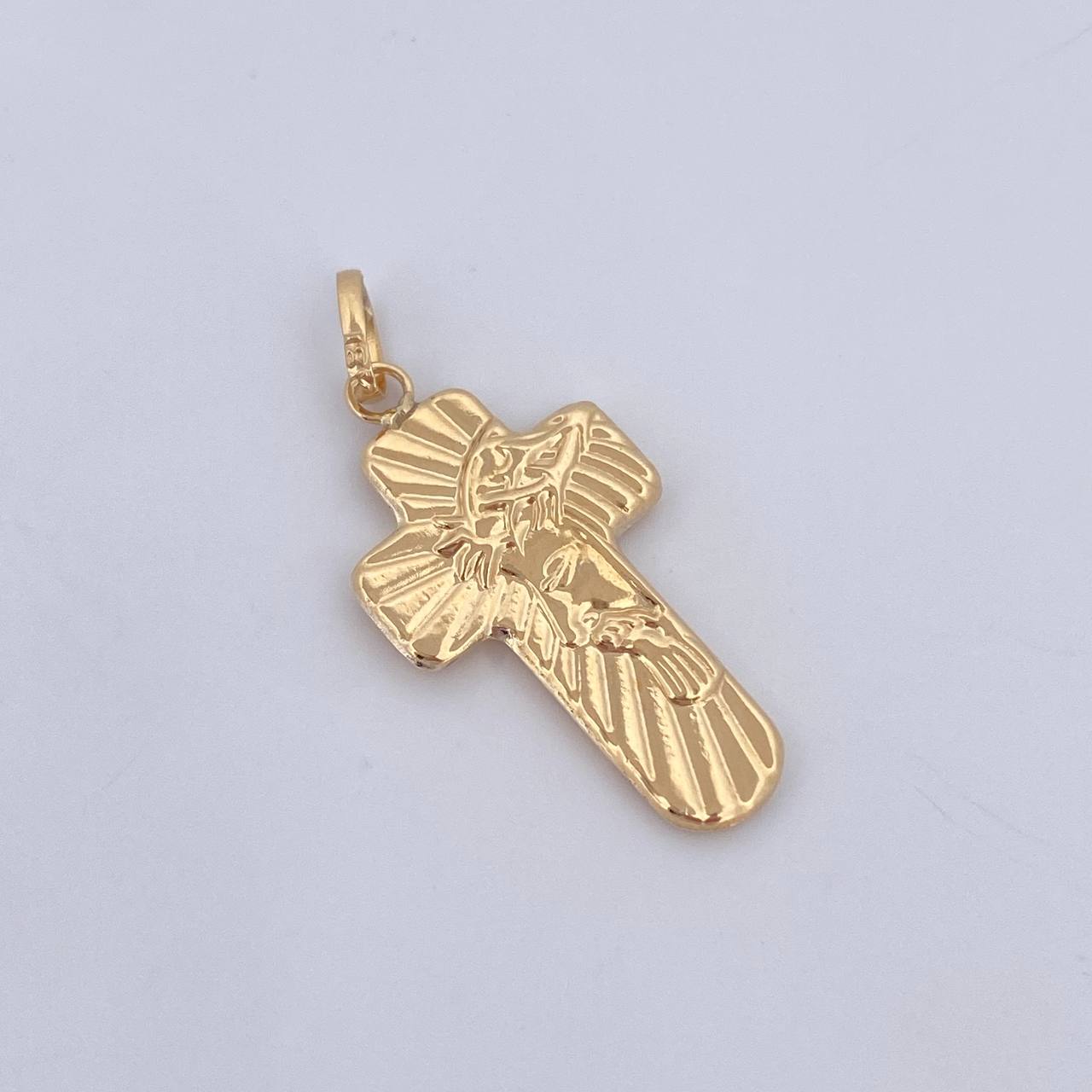 Dije Cruz Rostro Cristo 1.15gr / 3.2cm / Oro 18K $