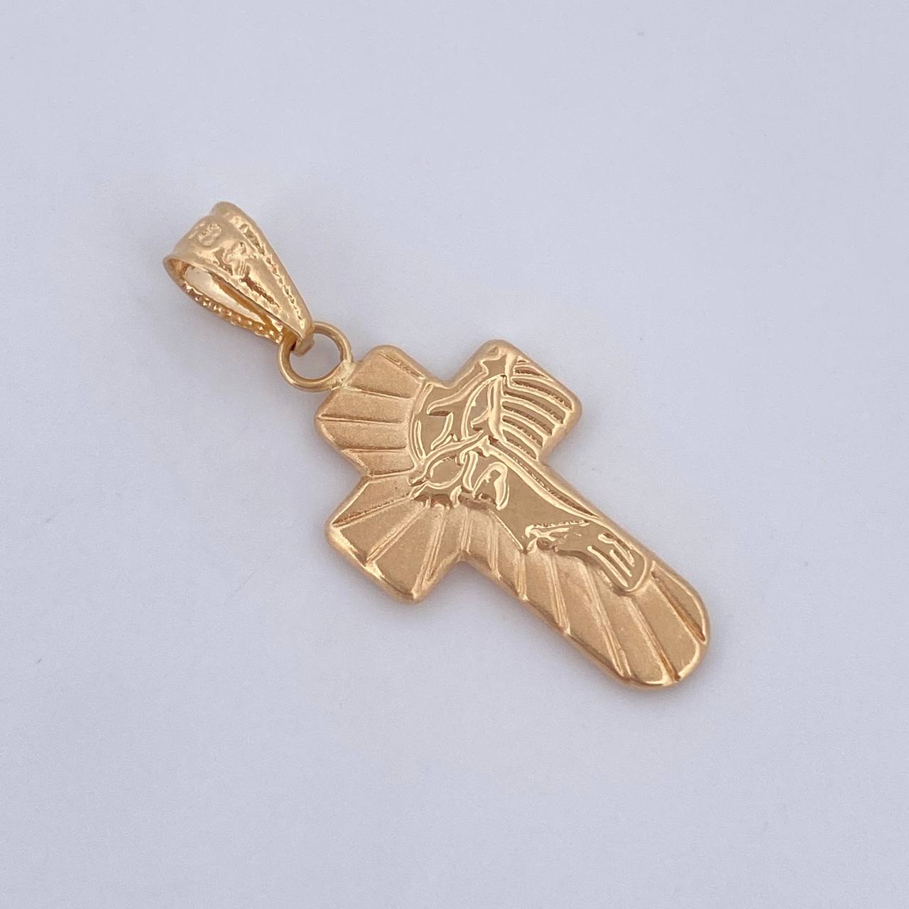 Pendant Christ Face Cross 0.75gr / 2.8cm (1.1in) / 18K Gold $