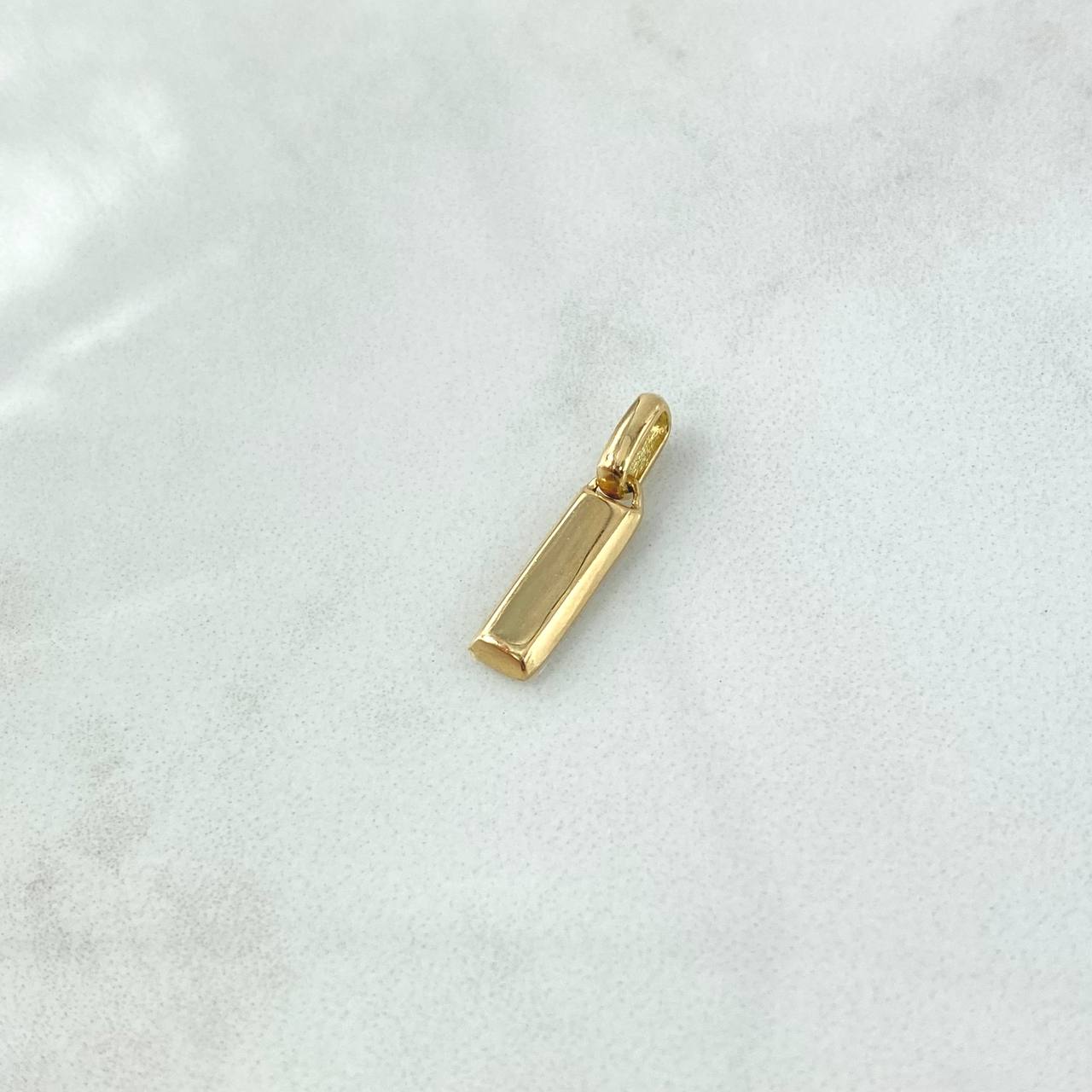 Dije Lingote 1.25gr / 1.8cm / liso Oro Amarillo 18K ©