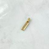 Dije Lingote 1.25gr / 1.8cm / liso Oro Amarillo 18K ©