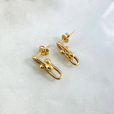Stud Earrings Clips 1.65gr / 1.5cm / smooth 18K Yellow Gold ©