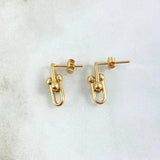 Stud Earrings Clips 1.65gr / 1.5cm / smooth 18K Yellow Gold ©