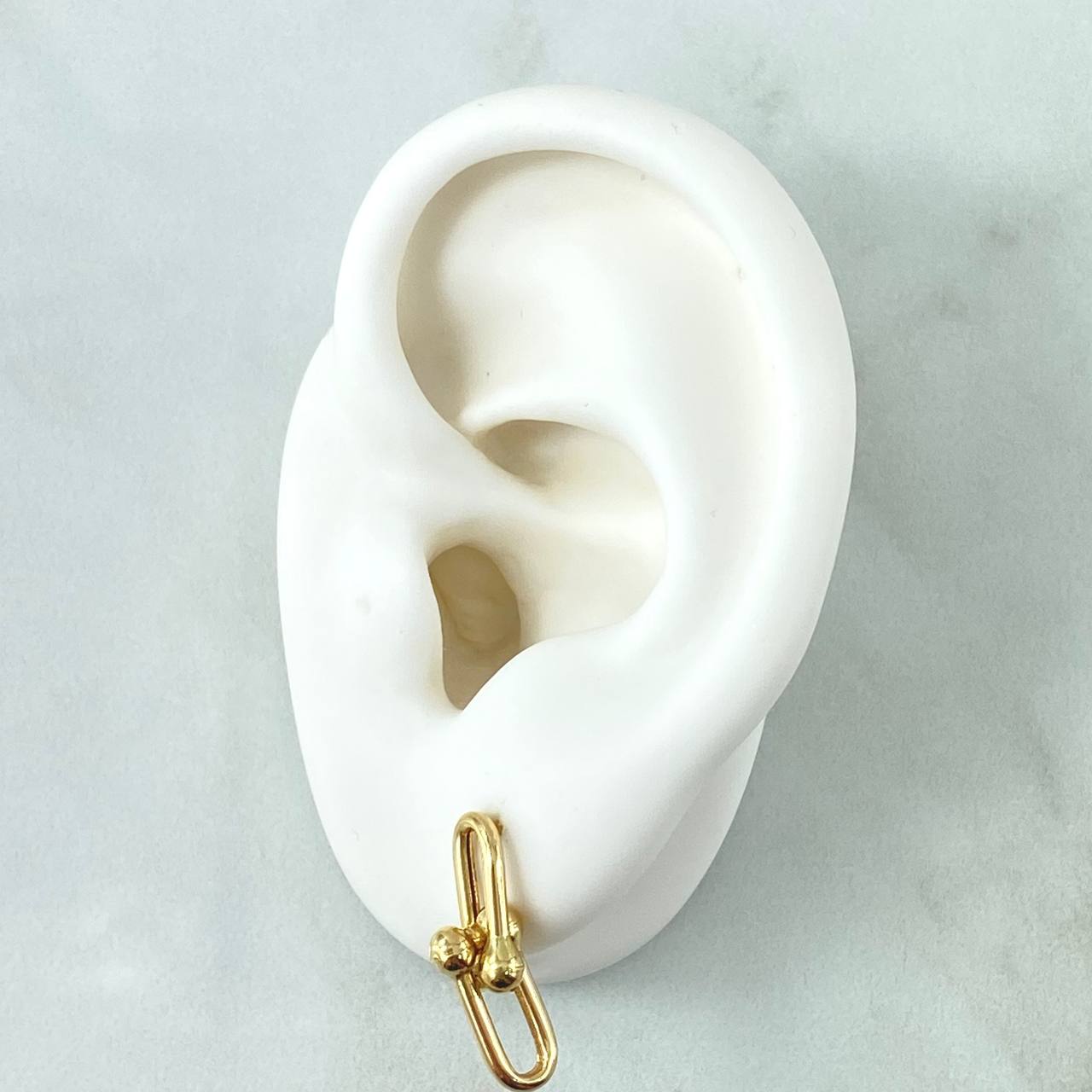 Stud Earrings Clips 1.65gr / 1.5cm / smooth 18K Yellow Gold ©