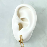 Stud Earrings Clips 1.65gr / 1.5cm / smooth 18K Yellow Gold ©