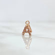 Dije Letra A 0.5gr / 1.5cm / Circones Rosados Oro Rosa 18K