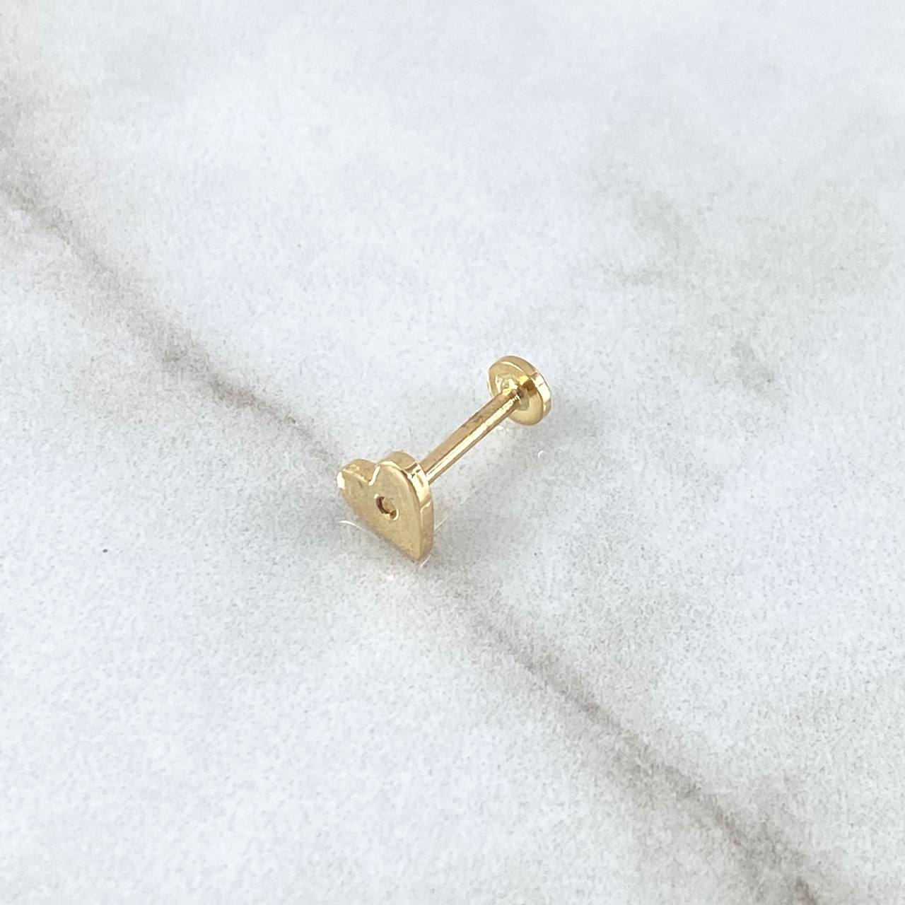 Piercing Heart 0.55gr / 5mm Flat Thread 18K Yellow Gold (Jewel) *