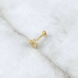 Piercing Heart 0.55gr / 5mm Flat Thread 18K Yellow Gold (Jewel) *